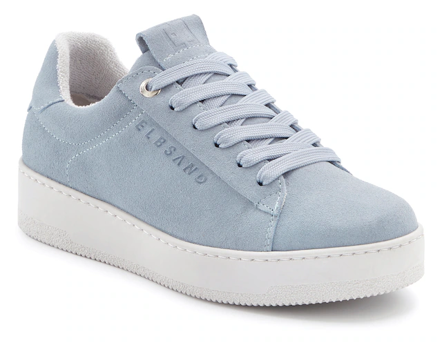 Elbsand Sneaker »Freizeitschuh, Lederschuh, Ledersneaker, Turnschuh, Schnürschuhe« aus Leder mit Plateausohle und austauschbaren Schnürsenkeln