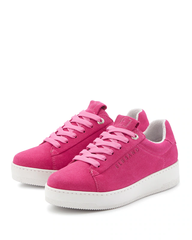 Elbsand Sneaker »Freizeitschuh, Lederschuh, Ledersneaker, Turnschuh, Schnürschuhe« aus Leder mit Plateausohle und austauschbaren Schnürsenkeln