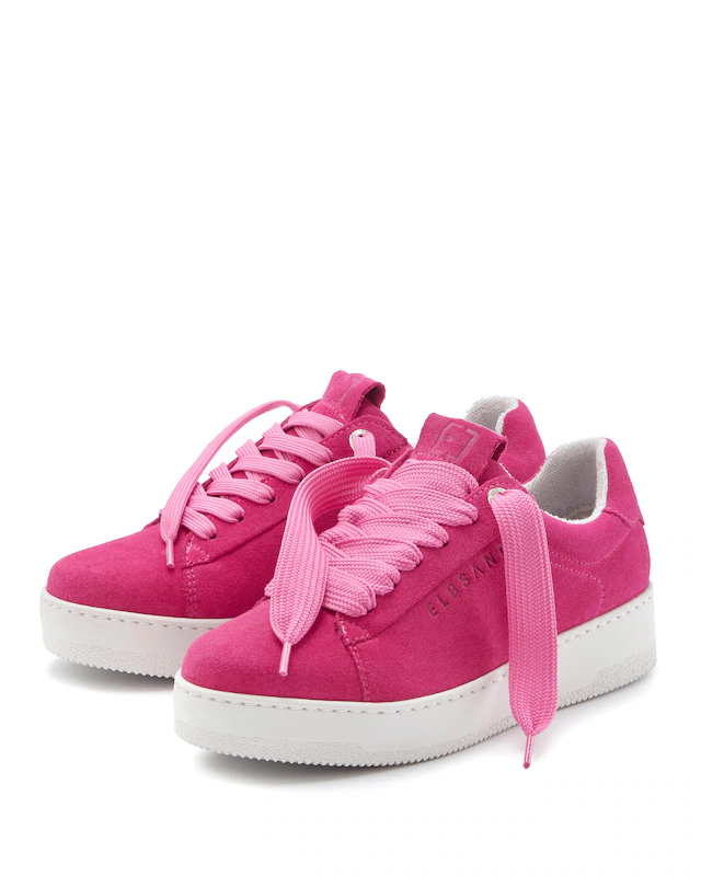 Elbsand Sneaker »Freizeitschuh, Lederschuh, Ledersneaker, Turnschuh, Schnürschuhe« aus Leder mit Plateausohle und austauschbaren Schnürsenkeln