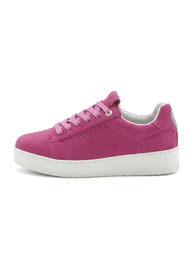 Elbsand Sneaker »Freizeitschuh, Lederschuh, Ledersneaker, Turnschuh, Schnürschuhe« aus Leder mit Plateausohle und austauschbaren Schnürsenkeln