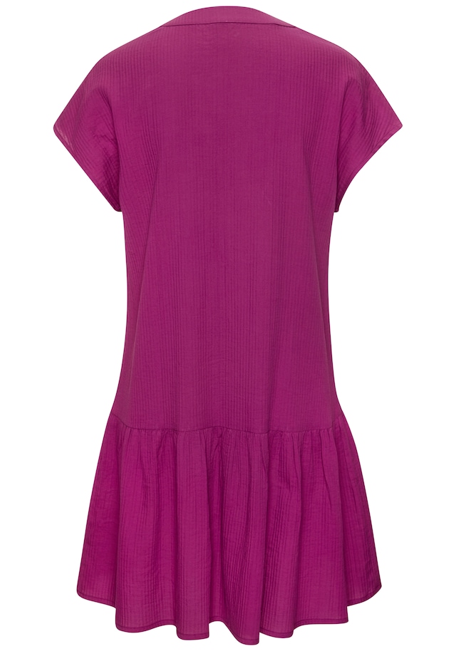 Vivance Blusenkleid »aus strukturierter Ware mit Volant« Ohne Taschen lockeres Tunikakleid, Sommerkleid, Strandkleid, Basic