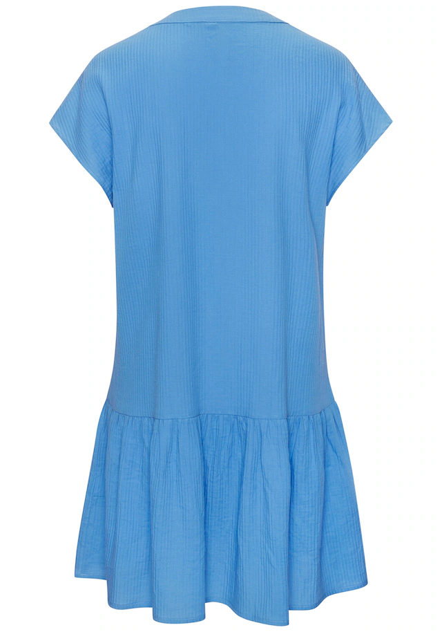 Vivance Blusenkleid »aus strukturierter Ware mit Volant« Ohne Taschen lockeres Tunikakleid, Sommerkleid, Strandkleid, Basic