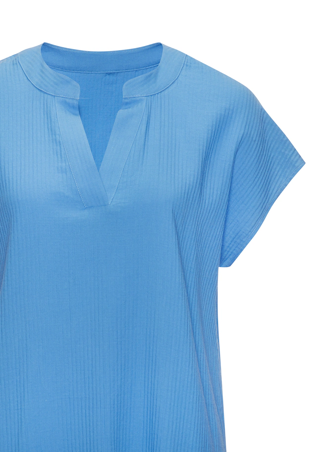 Vivance Blusenkleid »aus strukturierter Ware mit Volant« Ohne Taschen lockeres Tunikakleid, Sommerkleid, Strandkleid, Basic