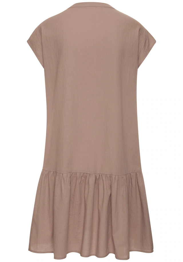 Vivance Blusenkleid »aus strukturierter Ware mit Volant« Ohne Taschen lockeres Tunikakleid, Sommerkleid, Strandkleid, Basic