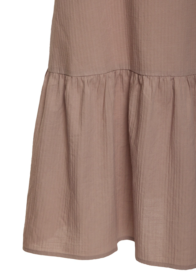Vivance Blusenkleid »aus strukturierter Ware mit Volant« Ohne Taschen lockeres Tunikakleid, Sommerkleid, Strandkleid, Basic