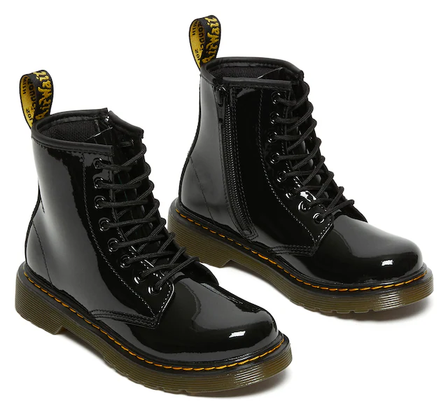 DR. MARTENS Schnürboots »Junior 1460 8-Loch Lacklederstiefel« Lackstiefel, Kinderstiefel, Freizeitschuh mit Reißverschluss