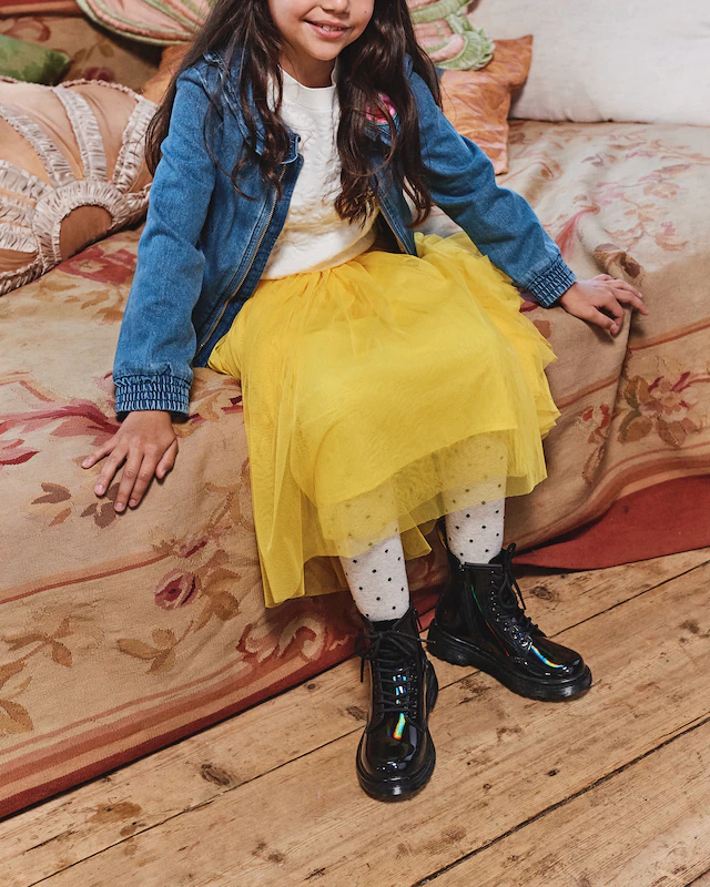 DR. MARTENS Schnürboots »Junior 1460 8-Loch Lacklederstiefel« Lackstiefel, Kinderstiefel, Freizeitschuh mit Reißverschluss