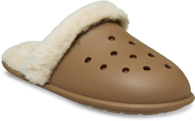 Crocs Pantoffel »Classic Fuzz Scuff« Hausschuh, Clog mit Warmfutter