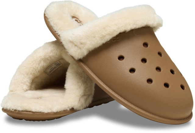Crocs Pantoffel »Classic Fuzz Scuff« Hausschuh, Clog mit Warmfutter