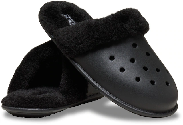 Crocs Pantoffel »Classic Fuzz Scuff« Hausschuh, Clog mit Warmfutter