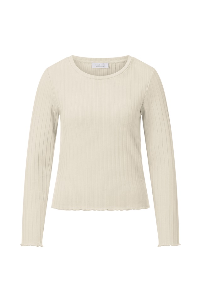RICHROYAL Longsleeve perfekt zum drunterziehen, mit Rollkante am Ausschnitt
