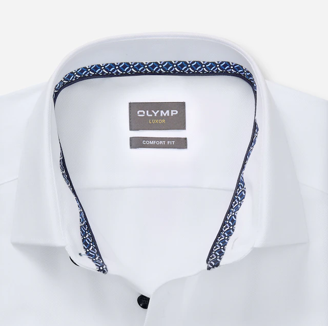 OLYMP Businesshemd »Luxor Comfort Fit New-Kentkragen« kontrastfarbene Details an Krageninnenseite, comfort fit