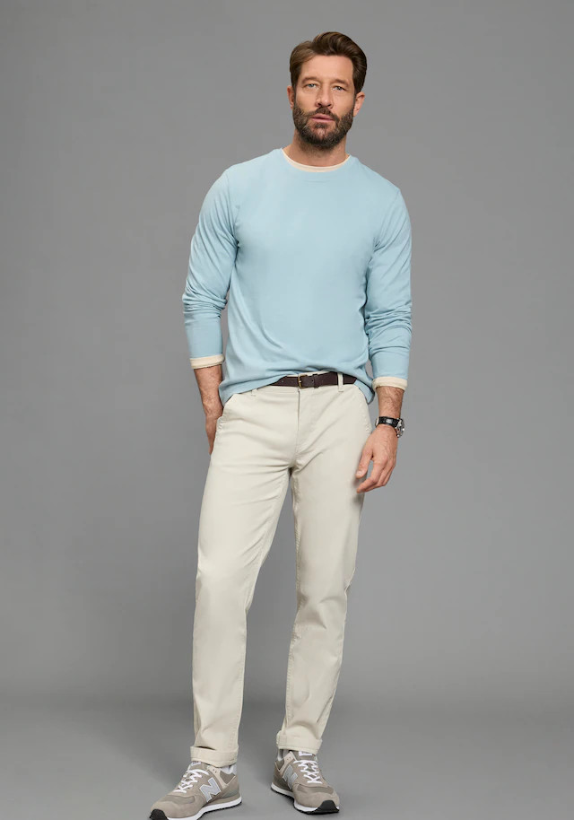 Man's World Langarmshirt »neue Farbe !« 3er-Pack, Langarm, unifarben, aus Baumwolle, im 3er-Pack