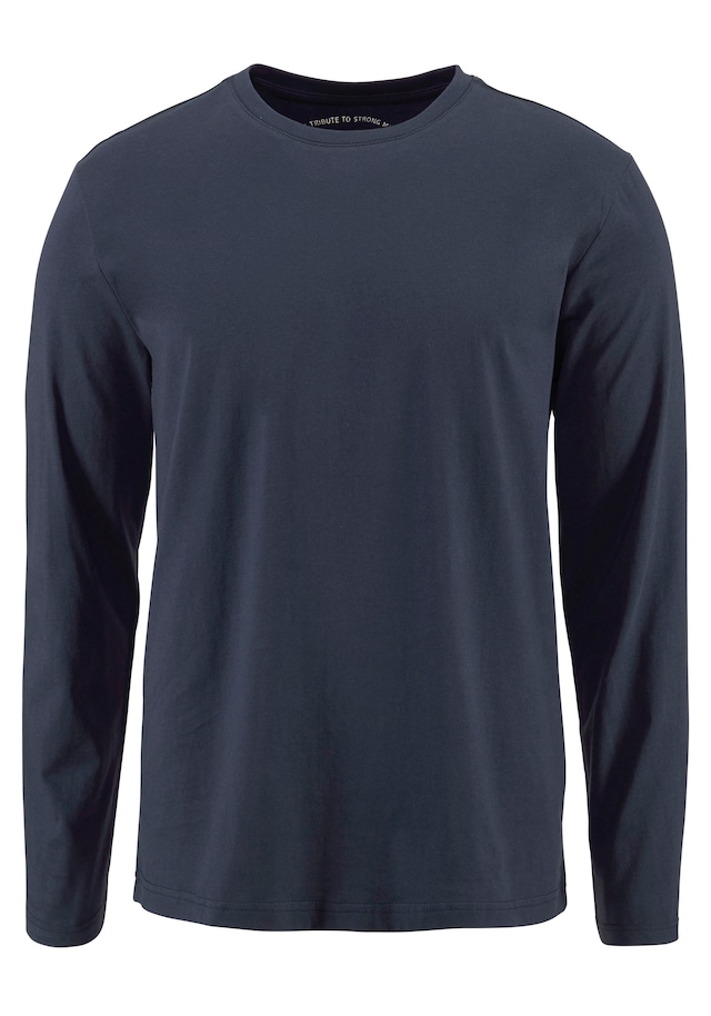 Man's World Langarmshirt »neue Farbe !« 3er-Pack, Langarm, unifarben, aus Baumwolle, im 3er-Pack