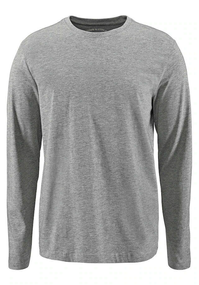 Man's World Langarmshirt »neue Farbe !« 3er-Pack, Langarm, unifarben, aus Baumwolle, im 3er-Pack