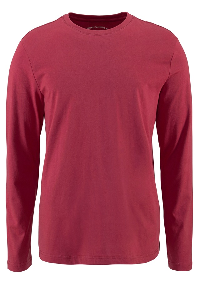 Man's World Langarmshirt »neue Farbe !« 3er-Pack, Langarm, unifarben, aus Baumwolle, im 3er-Pack