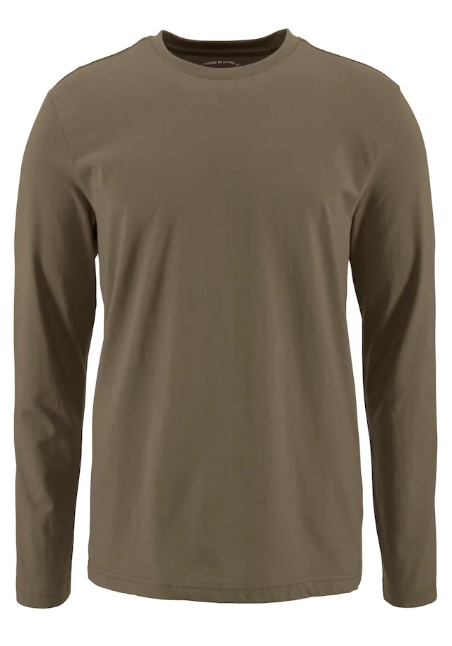 Man's World Langarmshirt »neue Farbe !« 3er-Pack, Langarm, unifarben, aus Baumwolle, im 3er-Pack