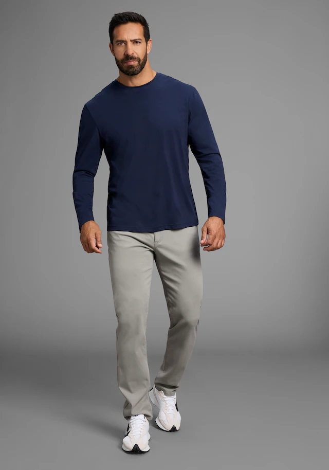 Man's World Langarmshirt »neue Farbe !« 3er-Pack, Langarm, unifarben, aus Baumwolle, im 3er-Pack