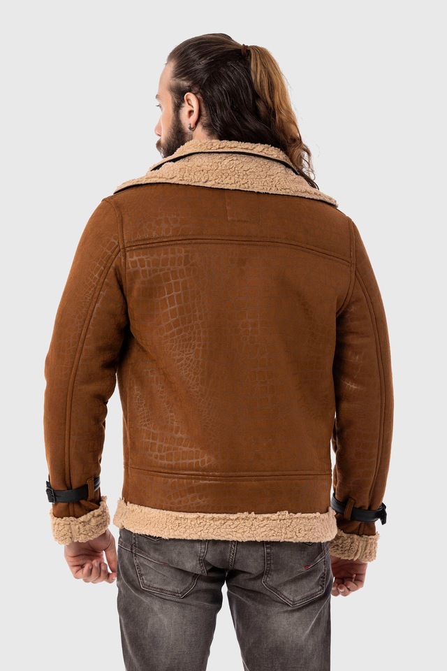 Cipo & Baxx Parka »Jacke« ohne Kapuze im Flieger-Look