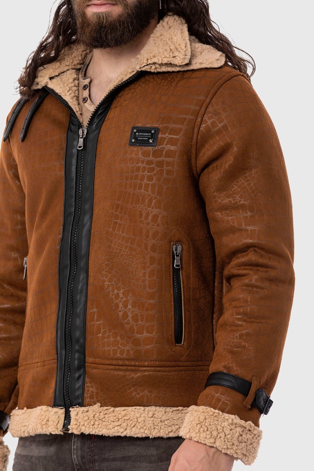 Cipo & Baxx Parka »Jacke« ohne Kapuze im Flieger-Look