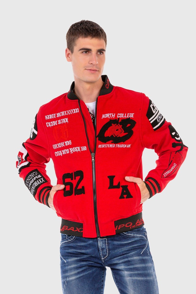 Cipo & Baxx Outdoorjacke »Jacke« ohne Kapuze mit coolen Stickereien