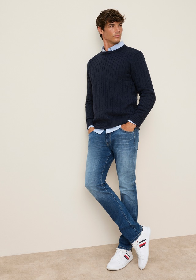 Man's World Rundhalspullover »Neue Kollektion! Highlight allover Zopfmuster!« weicher Griff, Perfekt für die kältere Jahreszeit
