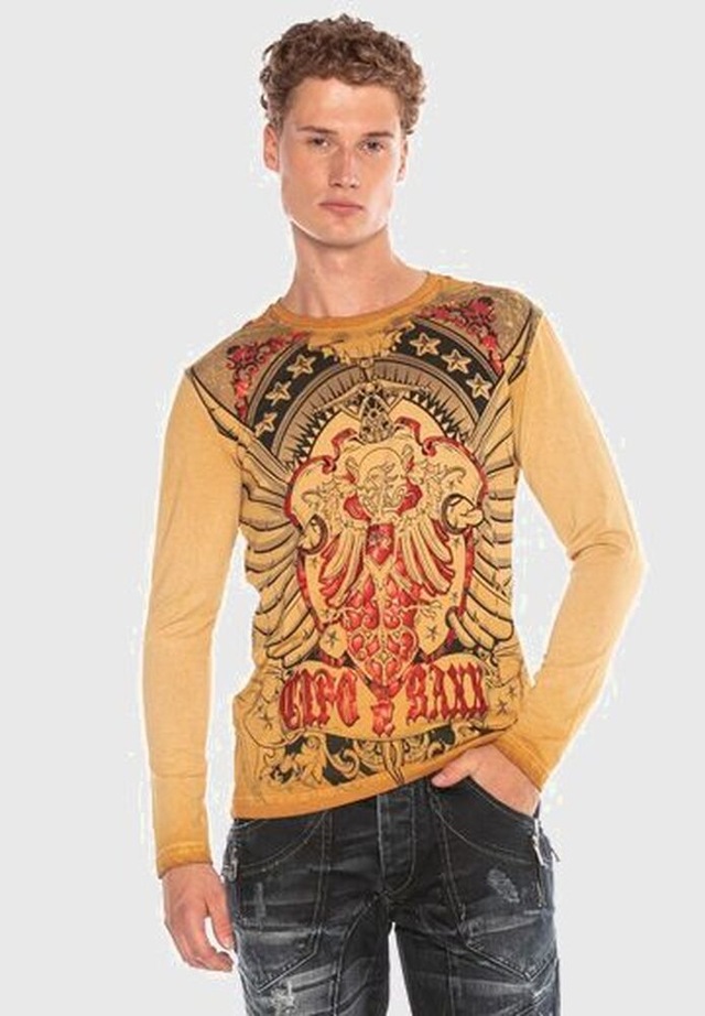 Cipo & Baxx T-Shirt »Sweatshirts« mit Print und Glanzdruck