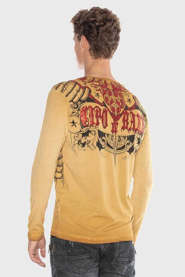 Cipo & Baxx T-Shirt »Sweatshirts« mit Print und Glanzdruck