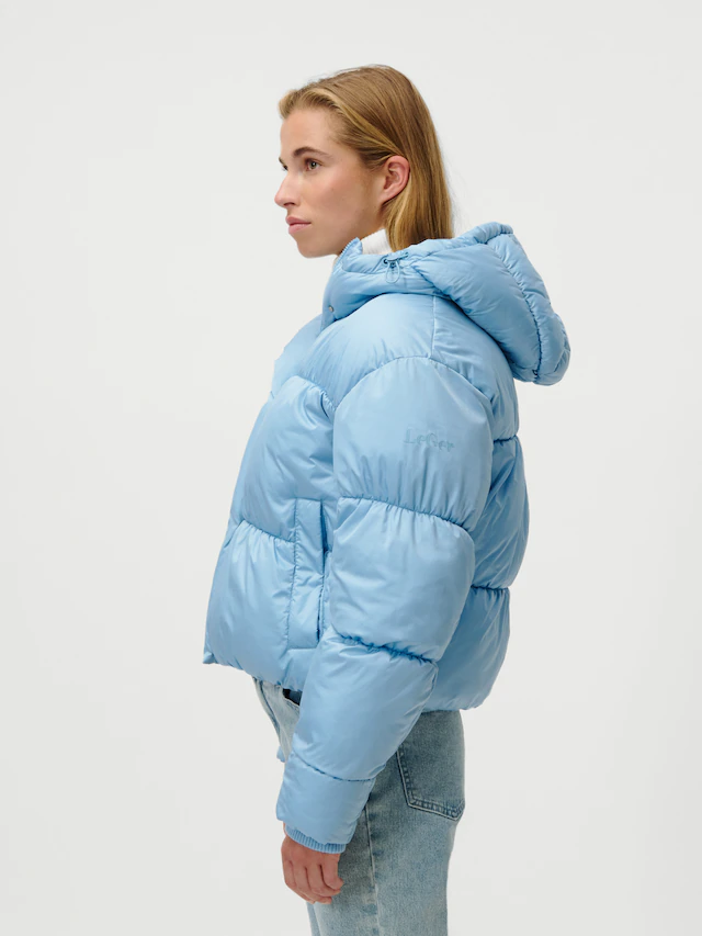LeGer Steppjacke »Viveka, LeGer by Lena Gercke« mit Kapuze Cropped, mit Rucksack-Riemen innen, Winterjacke