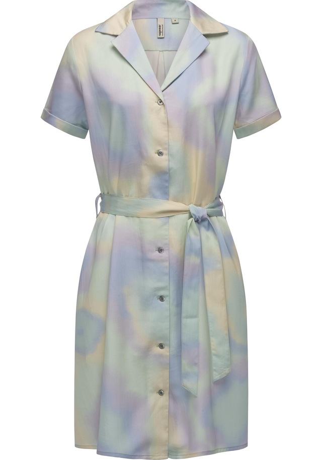 Ragwear Sommerkleid »Sawira« Eingrifftaschen Gemustertes Midikleid mit Knopfleiste