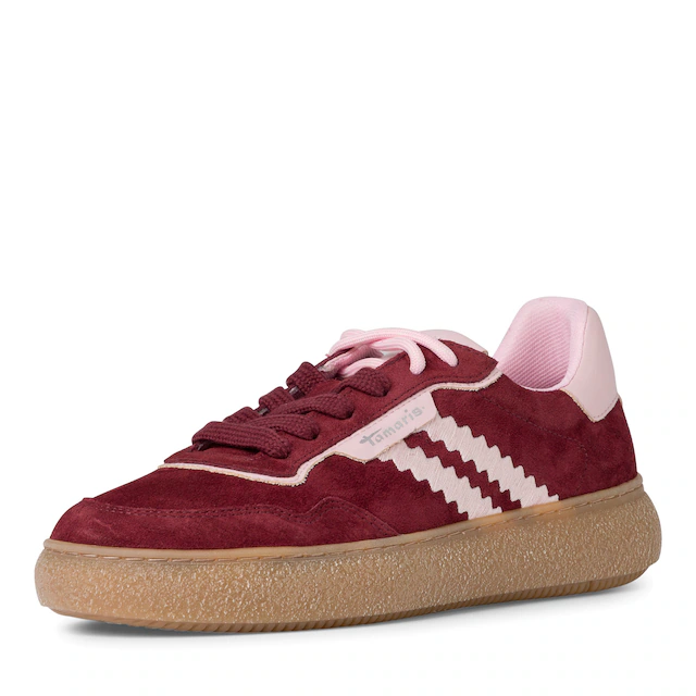 Tamaris Plateausneaker , Freizeitschuh, Halbschuh, Schnürschuh mit Kontrastbesatz
