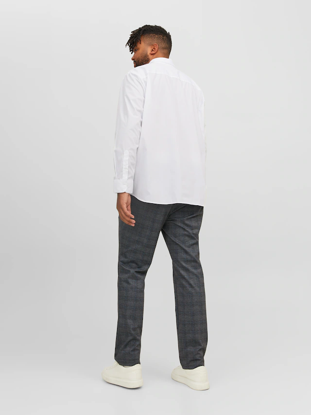 Jack & Jones PlusSize Langarmhemd »JJJOE SHIRT LS PLAIN PLS« Materialmix, normal geschnitten