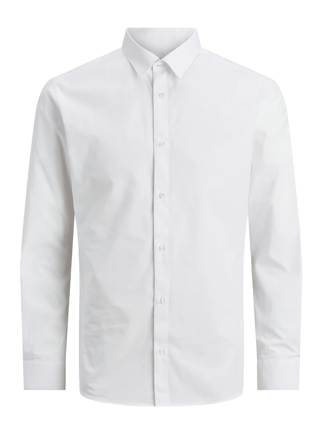 Jack & Jones PlusSize Langarmhemd »JJJOE SHIRT LS PLAIN PLS« Materialmix, normal geschnitten