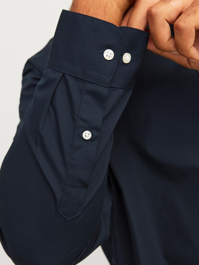 Jack & Jones PlusSize Langarmhemd »JJJOE SHIRT LS PLAIN PLS« Materialmix, normal geschnitten
