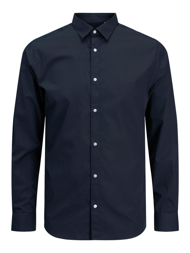 Jack & Jones PlusSize Langarmhemd »JJJOE SHIRT LS PLAIN PLS« Materialmix, normal geschnitten