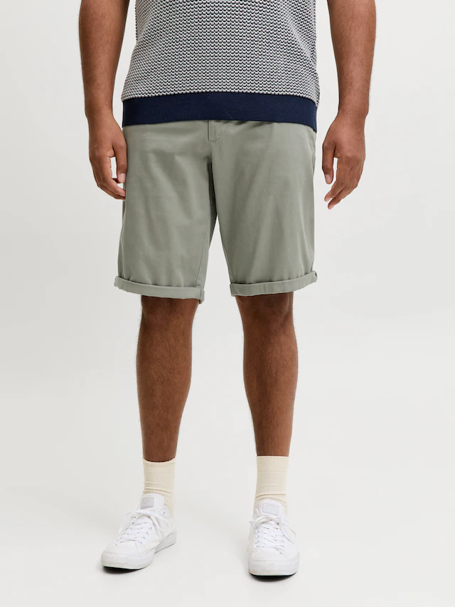 Jack & Jones PlusSize Chinoshorts »JPSTBOWIE JJSHORTS SOLID SN PLS« mit Umschlag