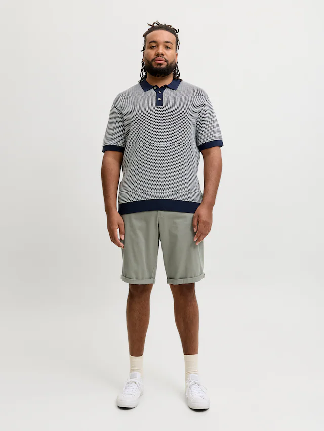 Jack & Jones PlusSize Chinoshorts »JPSTBOWIE JJSHORTS SOLID SN PLS« mit Umschlag