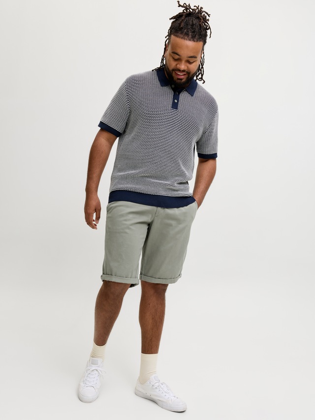 Jack & Jones PlusSize Chinoshorts »JPSTBOWIE JJSHORTS SOLID SN PLS« mit Umschlag