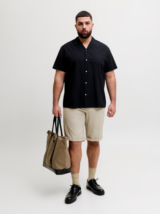 Jack & Jones PlusSize Chinoshorts »JPSTBOWIE JJSHORTS SOLID SN PLS« mit Umschlag