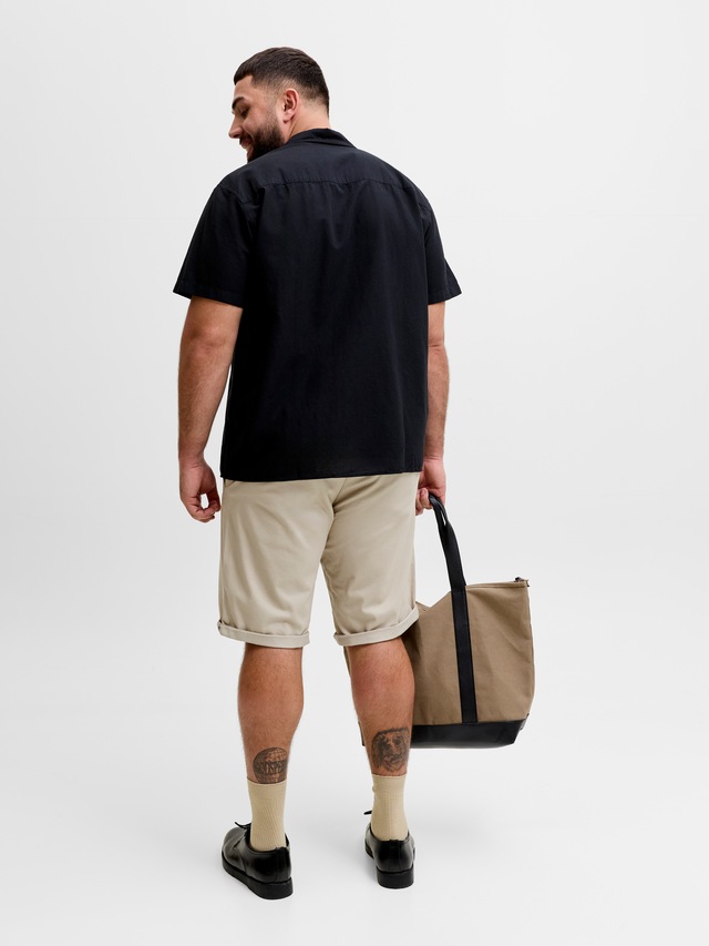 Jack & Jones PlusSize Chinoshorts »JPSTBOWIE JJSHORTS SOLID SN PLS« mit Umschlag