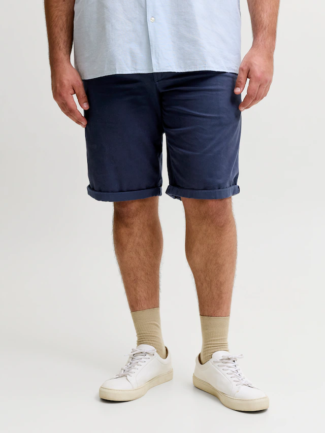 Jack & Jones PlusSize Chinoshorts »JPSTBOWIE JJSHORTS SOLID SN PLS« mit Umschlag