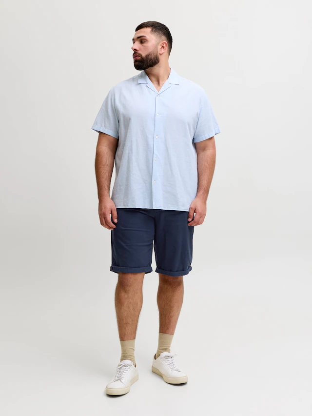 Jack & Jones PlusSize Chinoshorts »JPSTBOWIE JJSHORTS SOLID SN PLS« mit Umschlag