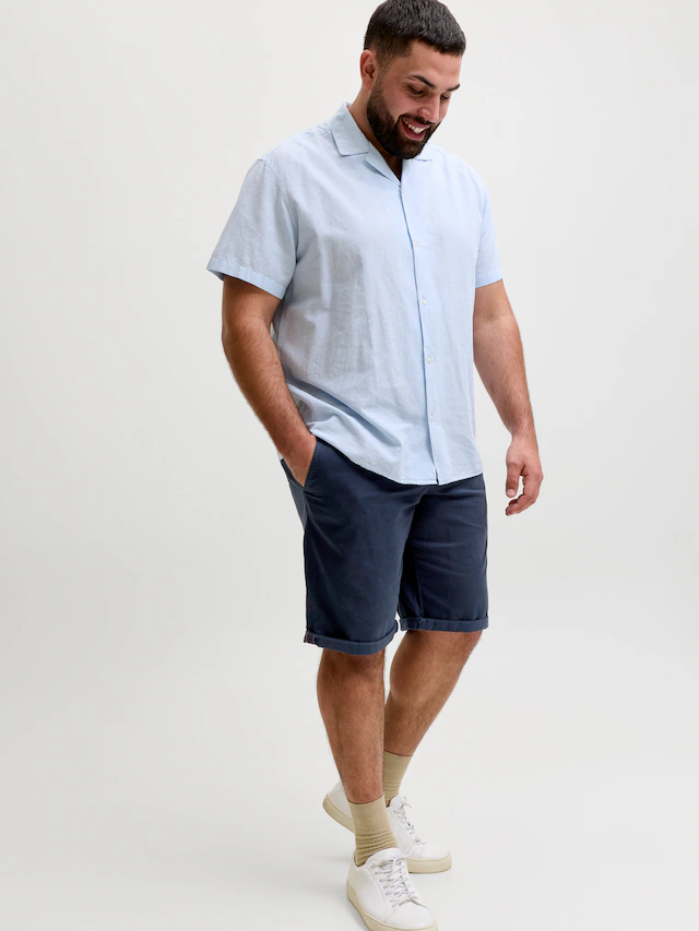 Jack & Jones PlusSize Chinoshorts »JPSTBOWIE JJSHORTS SOLID SN PLS« mit Umschlag