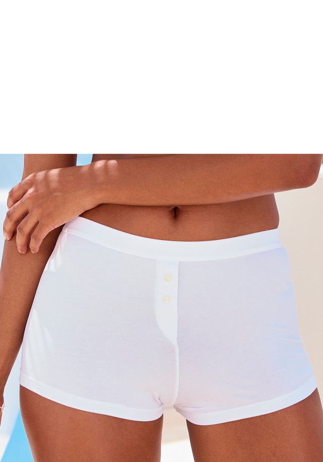 Vivance Boxershorts »als Wäsche-Set kombinierbar« mit kurzem Bein & 2 aufgesetzten Zierknöpfe