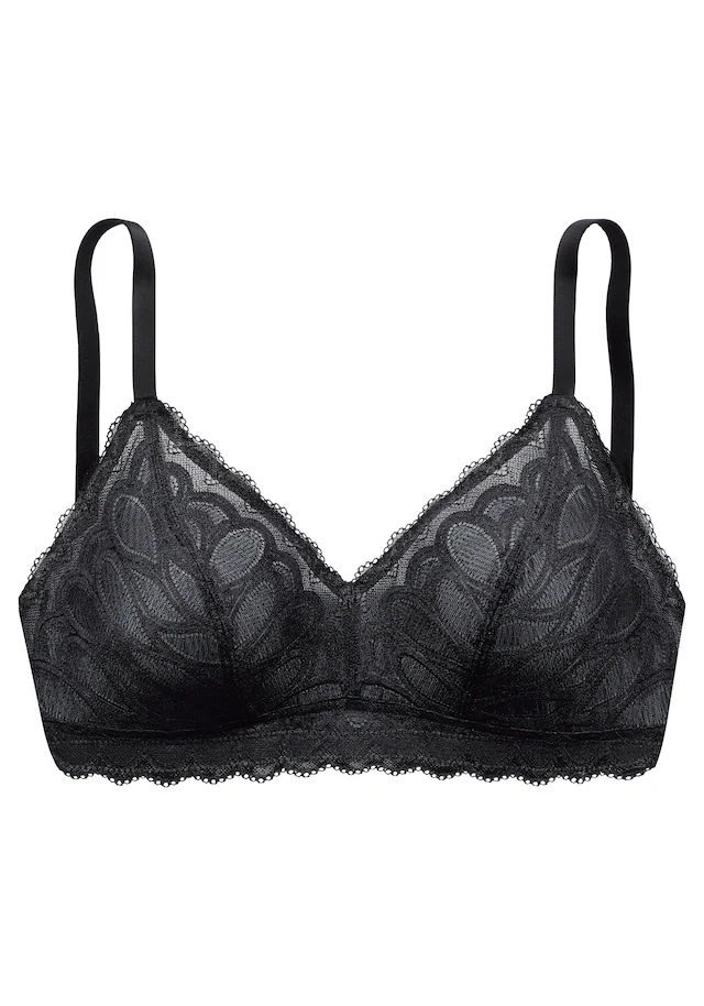 Vivance Bralette-BH », Spitzen-BH, BH ohne Bügel,« aus Spitze und feinem Mesh, bequemer BH, große Größen