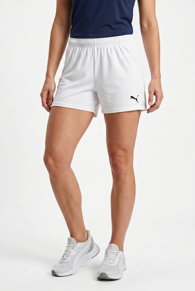 PUMA Trainingsshorts »TEAMGOAL SHORTS WMNS« aus Interlock-Material, kniefrei, sportlicher Stil