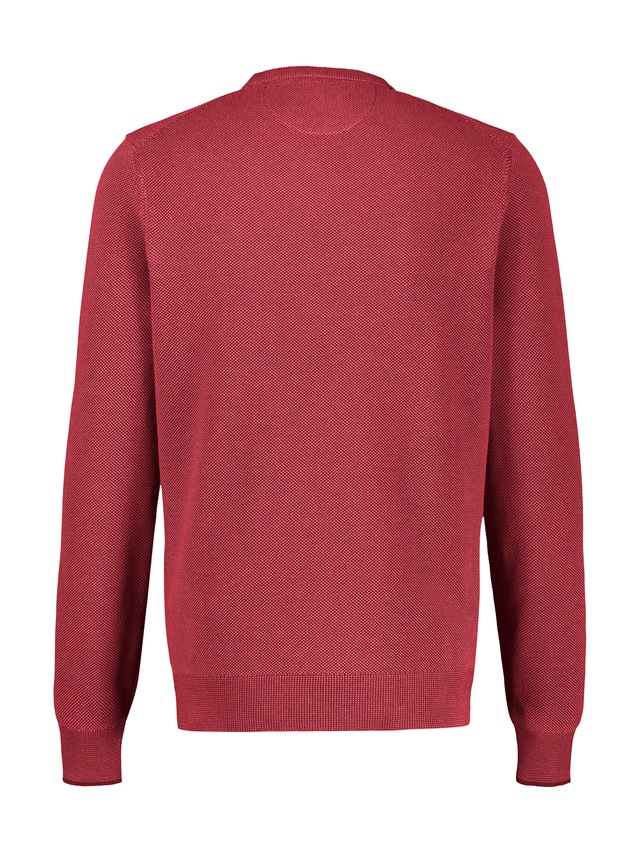 LERROS Strickpullover mit Logo-Stickerei und aus reiner Baumwolle