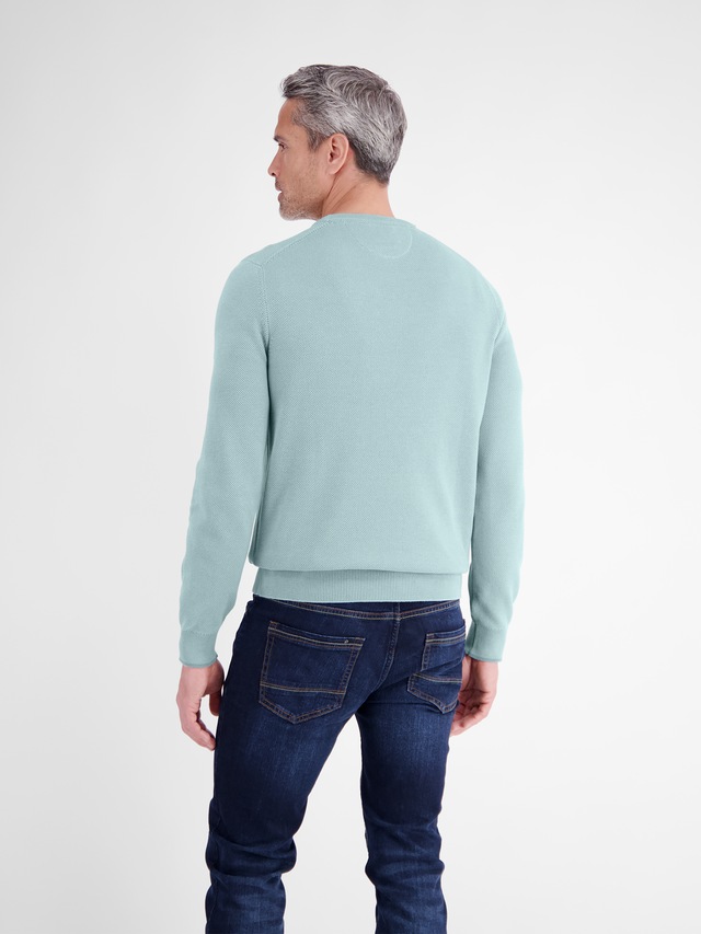 LERROS Strickpullover mit Logo-Stickerei und aus reiner Baumwolle