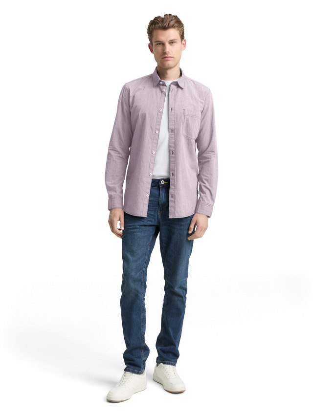 TOM TAILOR Langarmhemd mit Brust Tasche