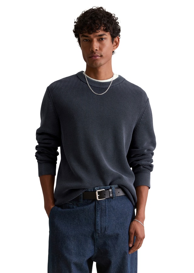 Marc O'Polo DENIM Rundhalspullover »loose fit mit speziellem Farbeffekt«